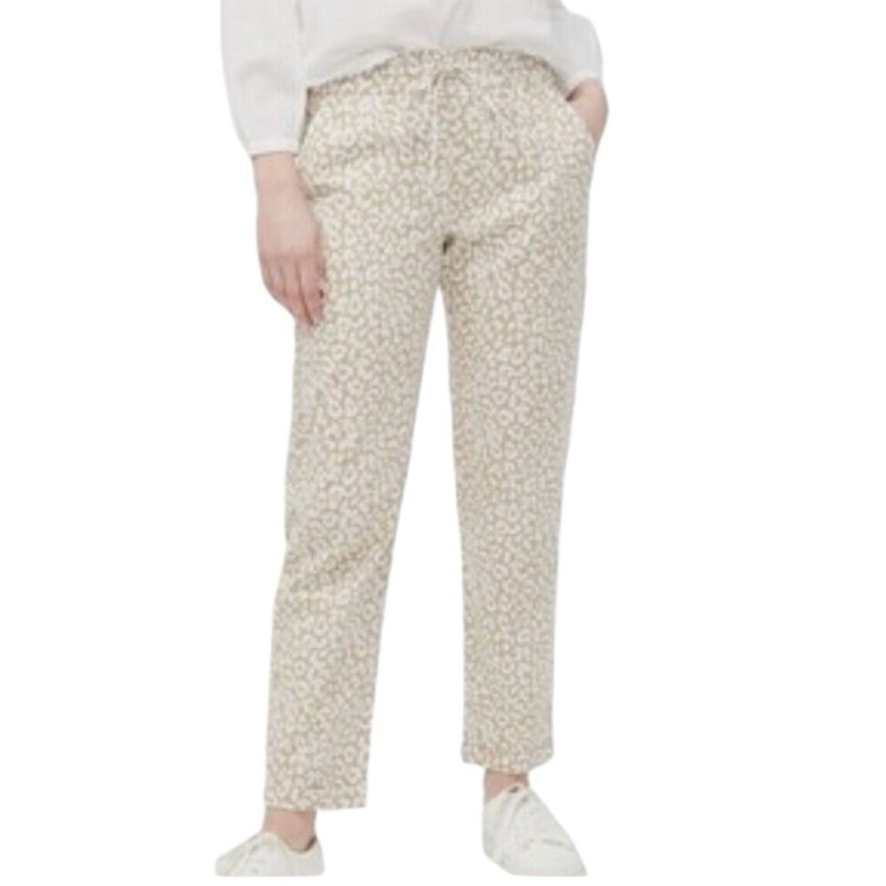 J. Crew Factory Leopard Print Drawstring Elastic … - image 1